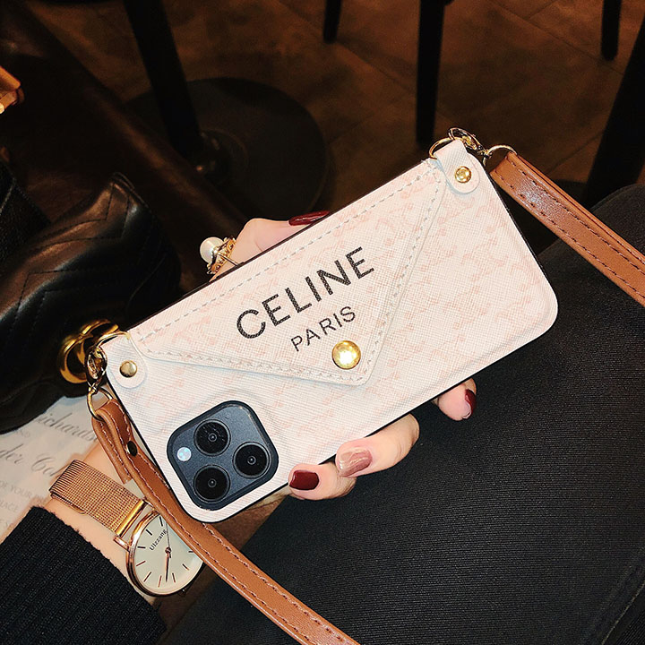 アイフォン 14プロ celine風 スマホケース 