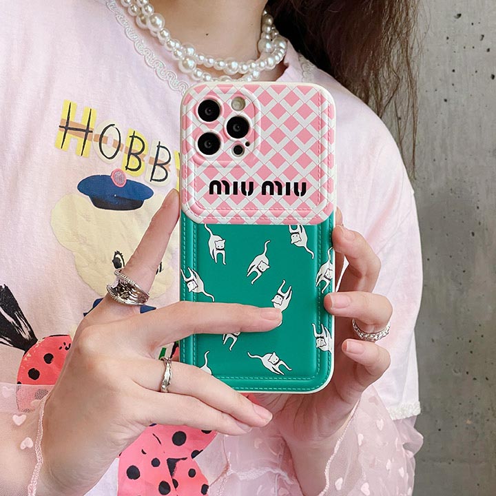 miumiu風 携帯ケース iphone 15プラス 